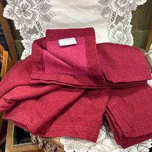 Crate&Barrel Burgundy Napkins